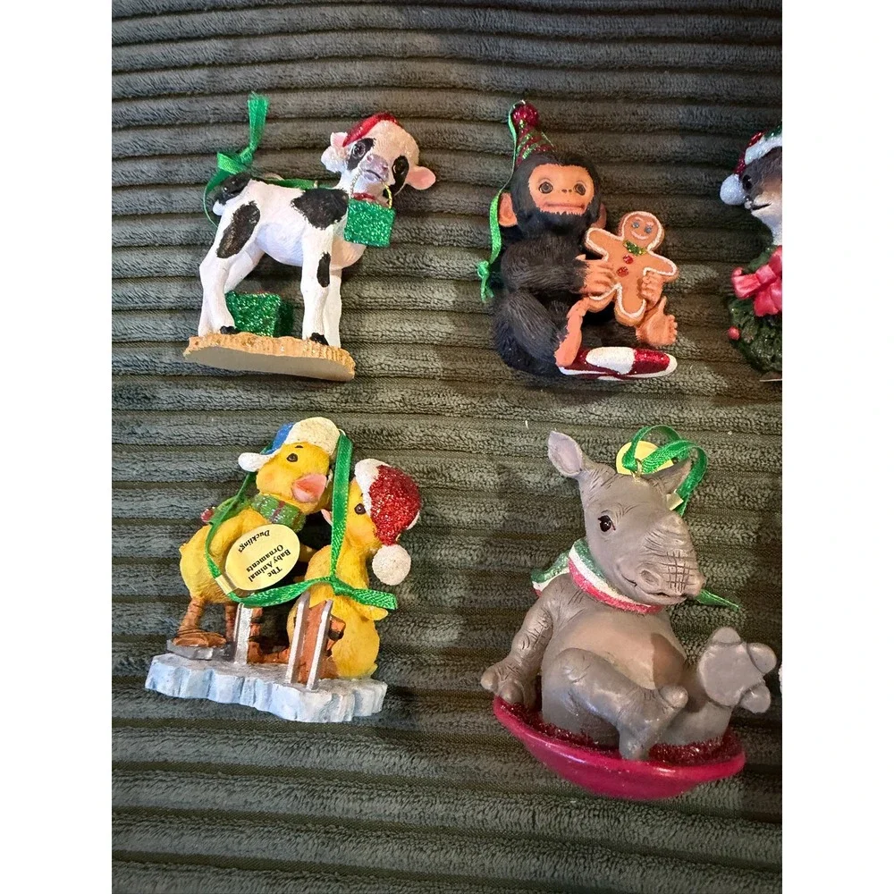 The‎ Danbury Mint Baby Animal Ornaments Collection Set Of 10 Christmas Holiday